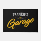 Hot-rod retro Neon Style Biker Custom Garage Deurmat (Voorkant)