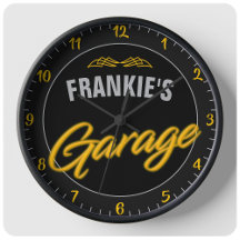 Hot-rod retro Neon Style Biker Custom Garage