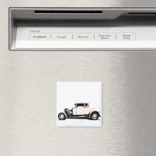 Hot Rod Roadster Magnet (Insitu (Vaatwasser))