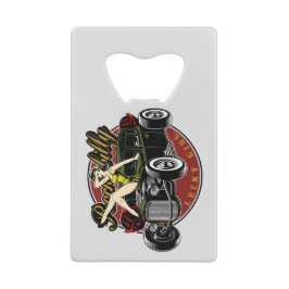 Hot Rod Roestvrij stalen flesopener Creditkaart Flessenopener