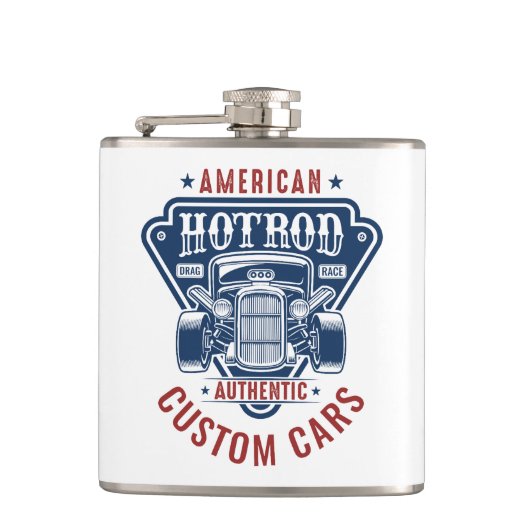 Hot Rod Roestvrij stalen kolf Heupfles (Voorkant)