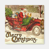 Hot Rod Santa Magneet (Voorkant)