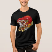 Hot Rod Santa Tri-Blend Shirt (Voorkant)