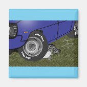 Hot Rod Squirrel. Magneet (Voorkant)