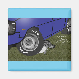 Hot Rod Squirrel. Magneet