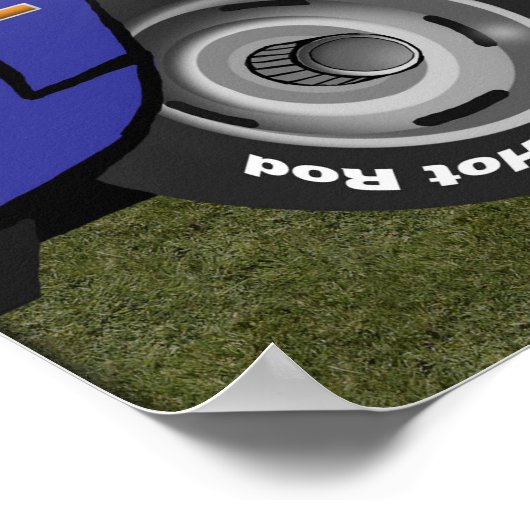 Hot Rod Squirrel. Poster (Hoek)