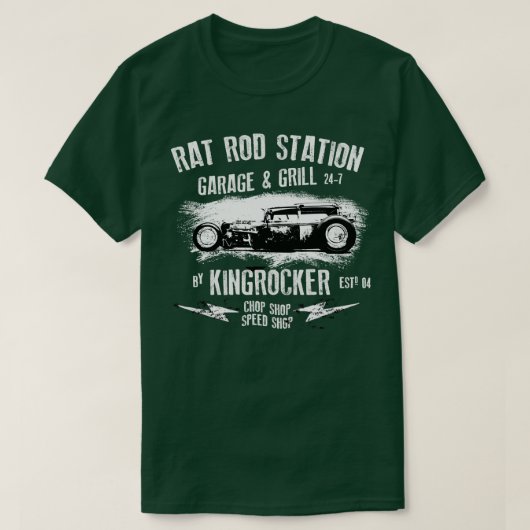 Hot Rod-station T-shirt (Design voorkant)