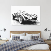 Hot Rod stretched canvas afdrukken (Insitu (Slaapkamer))