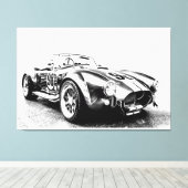 Hot Rod stretched canvas afdrukken (Insitu (Houten vloer))