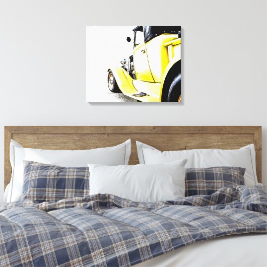 Hot Rod stretched canvas afdrukken (Insitu (Slaapkamer))