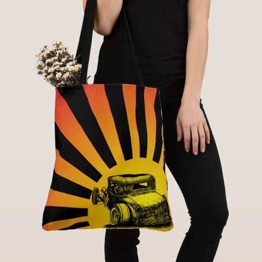 Hot Rod Sunset Canvas tas (Dichtbij)