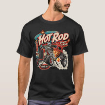 Hot Rod T-Shirt voor Heren, Gebouwd om te Rijden, 