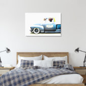 Hot Rod Truck Canvas Afdruk (Insitu (Slaapkamer))