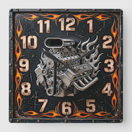 Hot Rod Vierkante Klok