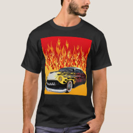 hot rod vlamme americaanse auto vintage muskusvint t-shirt