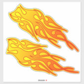 Hot Rod vlammen Vinyl Stickers (Vel)