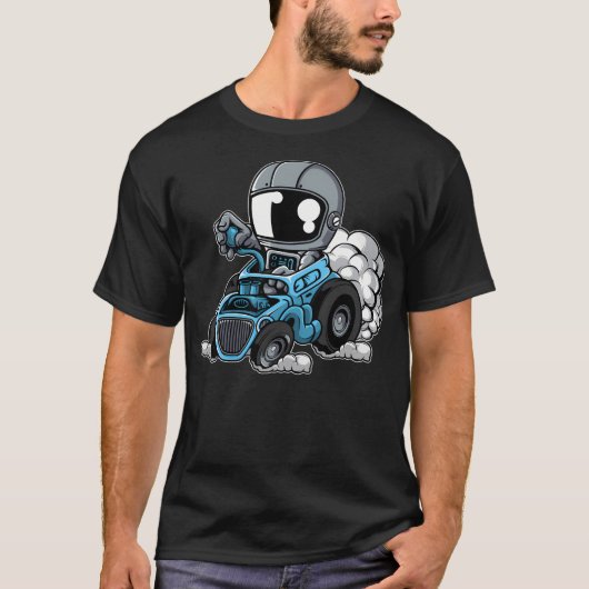 Hot Rod voor astronauten T-shirt (Voorkant)