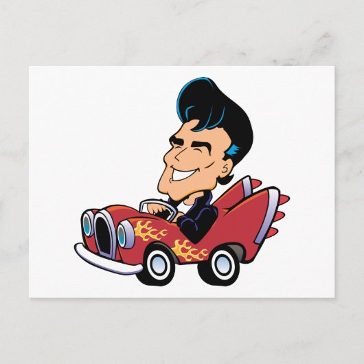 Hot Rodder Briefkaart (Voorkant)