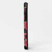 Hot Rodder gestreepte hibiscus en schedel Case-Mate iPhone Case (Achterkant/links)