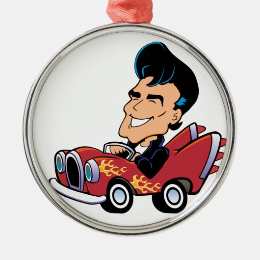 Hot Rodder Metalen Ornament (Voorkant)