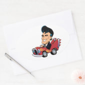 Hot Rodder Ovale Sticker (Envelop)