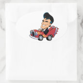 Hot Rodder Ovale Sticker (Tas)