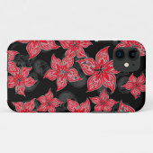 Hot Rodder Pinstriped Hibiscus en Skull Case-Mate iPhone Case (Achterkant (horizontaal))