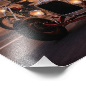 Hot rods and Hells and bikes on the road Foto Afdruk (Hoek)