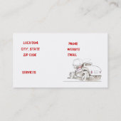 Hot Rods en Automobiles Visitekaartje Ideeën (Achterkant)