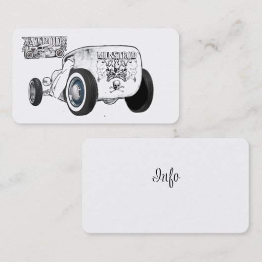 Hot Rods en Automobiles Visitekaartje Ideeën (Voorkant / Achterkant)
