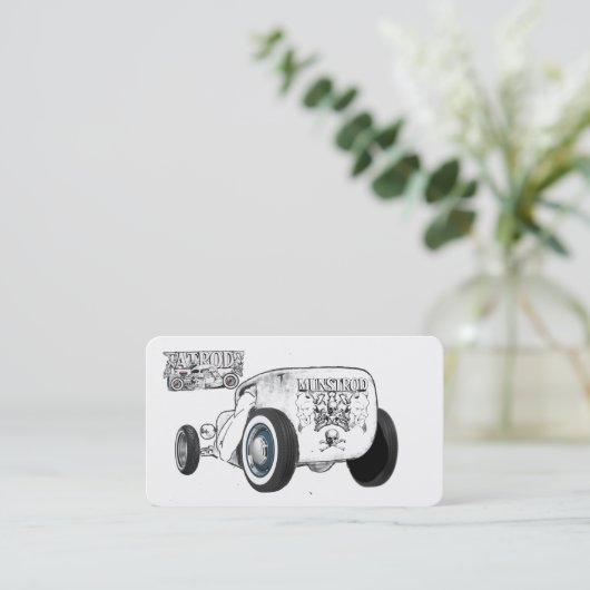 Hot Rods en Automobiles Visitekaartje Ideeën (Staand voorkant)