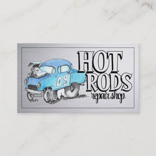 Hot-Rods Visitekaartjes voor motorvoertuigen (Voorkant)