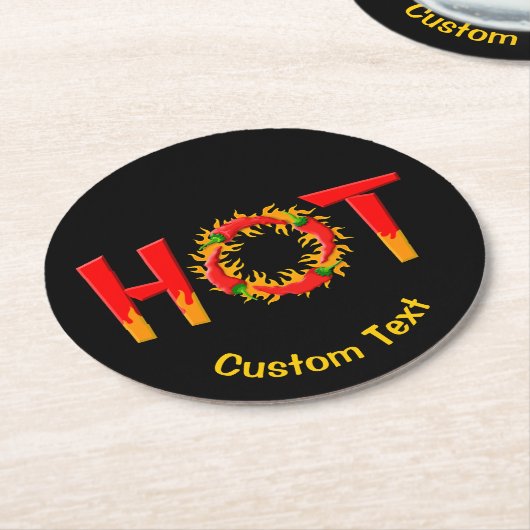 HOT RONDE KARTONNEN ONDERZETTER (Gebogen)