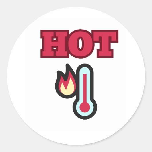 Hot Ronde Sticker (Voorkant)