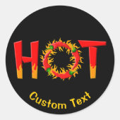 HOT RONDE STICKER (Voorkant)