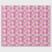 Hot-roze 21e verjaardag wettelijk foto-sjabloon cadeaupapier (Vlak)