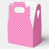 Hot-roze #2 en White Polka Dots Pattern Bedankdoosjes (Geopend)