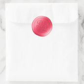 Hot roze 2-letterige Monogram Wax Seal Stickers (Tas)