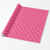 Hot-roze #2, Red Anchors Pattern Cadeaupapier (Uitgerold)