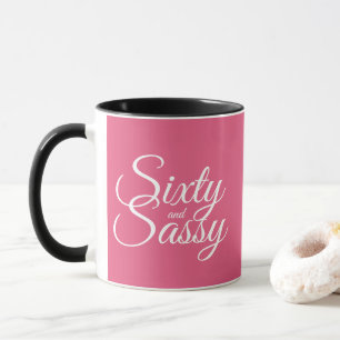 Hot Roze 60 en Sassy 60e Verjaardag Mok