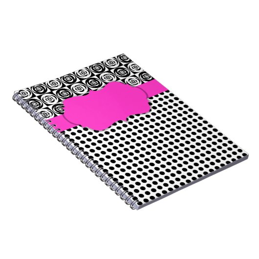 Hot-roze aangepaste glam notitieboek (Rechterzijde)