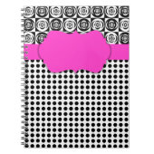 Hot-roze aangepaste glam notitieboek (Voorkant)