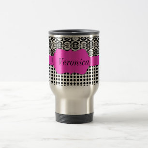 Hot-roze aangepaste glam reisbeker