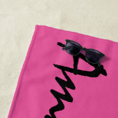 Hot-Roze Aangepaste keukenhanddoek Strandlaken (In situ)