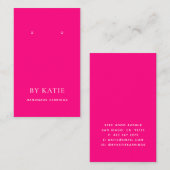 Hot-roze aangepaste oormerkkaart visitekaartje (Voorkant / Achterkant)
