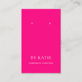 Hot-roze aangepaste oormerkkaart visitekaartje (Voorkant)