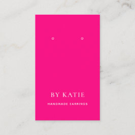 Hot-roze aangepaste oormerkkaart visitekaartje
