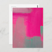 Hot roze Abstract Briefkaart (Voorkant / Achterkant)