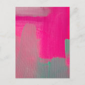 Hot roze Abstract Briefkaart (Voorkant)