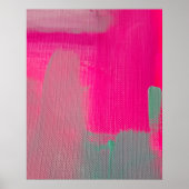 Hot roze Abstract Poster (Voorkant)
